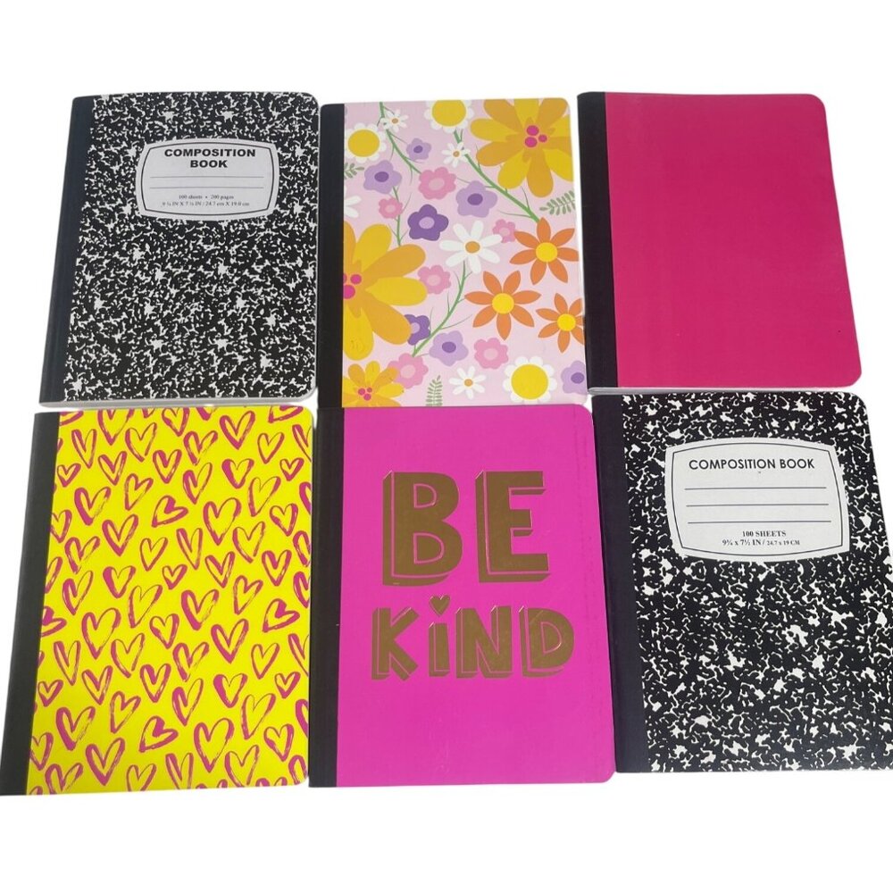 Jot Assorted Composition Notebooks Set Of 6
